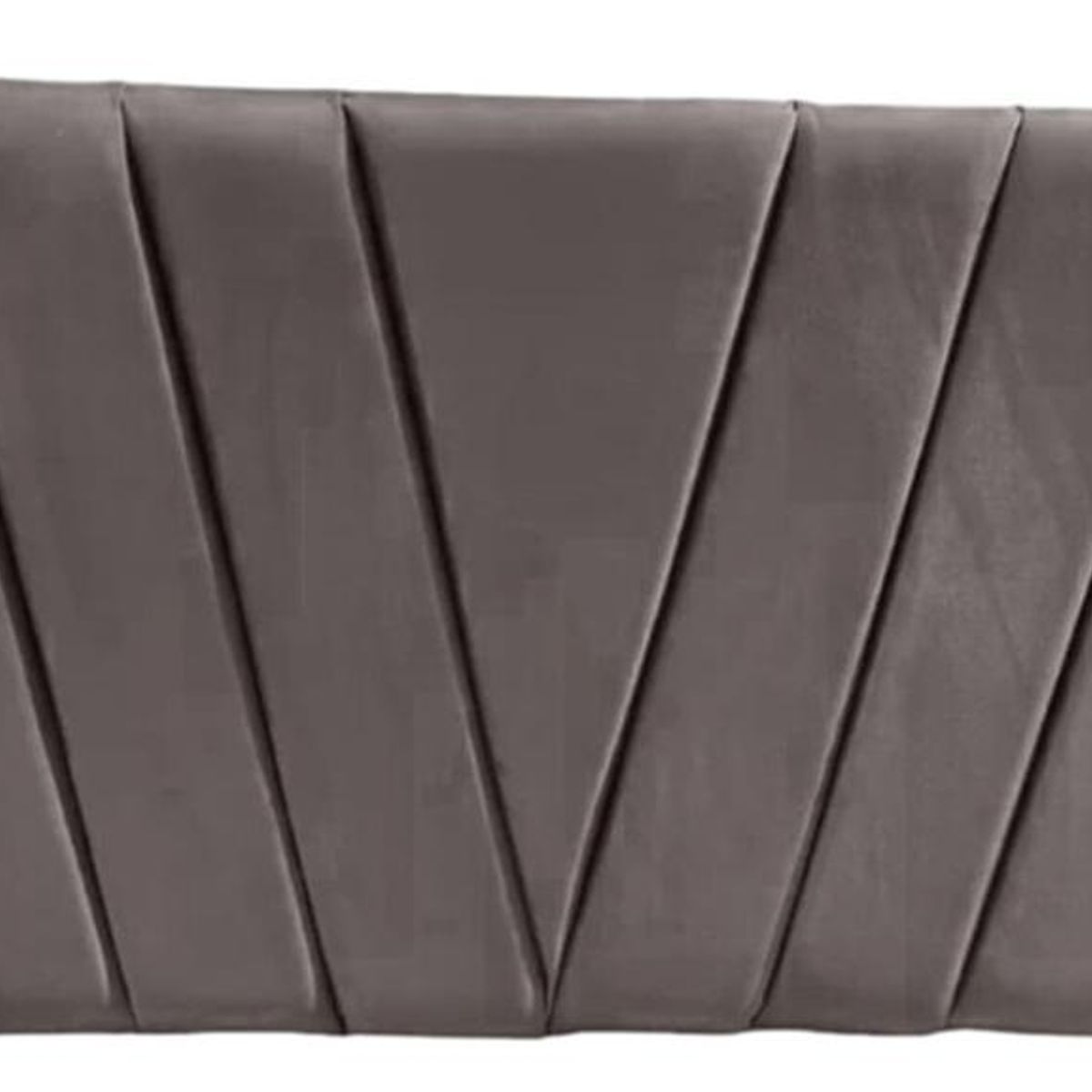 IMPORTCLICK - Respaldo Moderno Lineal En V 2 Plazas 150x60 CM Gris Claro Felpa IMPORTCLICK