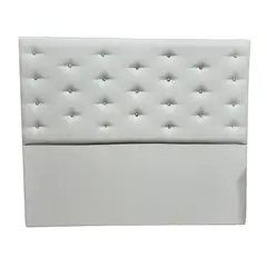 GENERICO - Respaldo 2 Plazas Crudo Eco cuero Diamante a piso Muebles Rimar