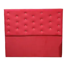 GENERICO - Respaldo 2 Plazas Rojo Felpa Diamante Botone a piso Muebles Rimar