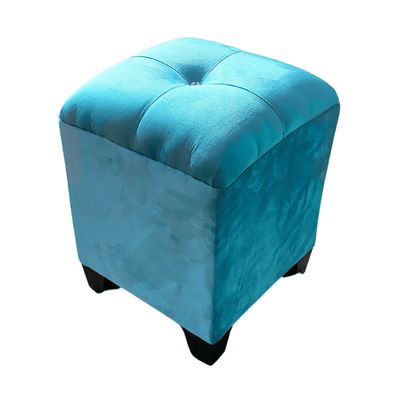 Imagen 2 del producto Pouf Turquesa Botón Diamante 35x35x42 Muebles Rimar