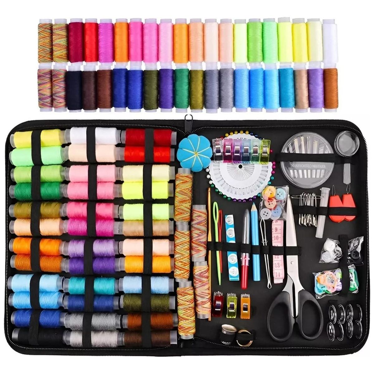 IMPORTCLICK - Set Estuche Costurero Hilos es Bordado 206 Piezas