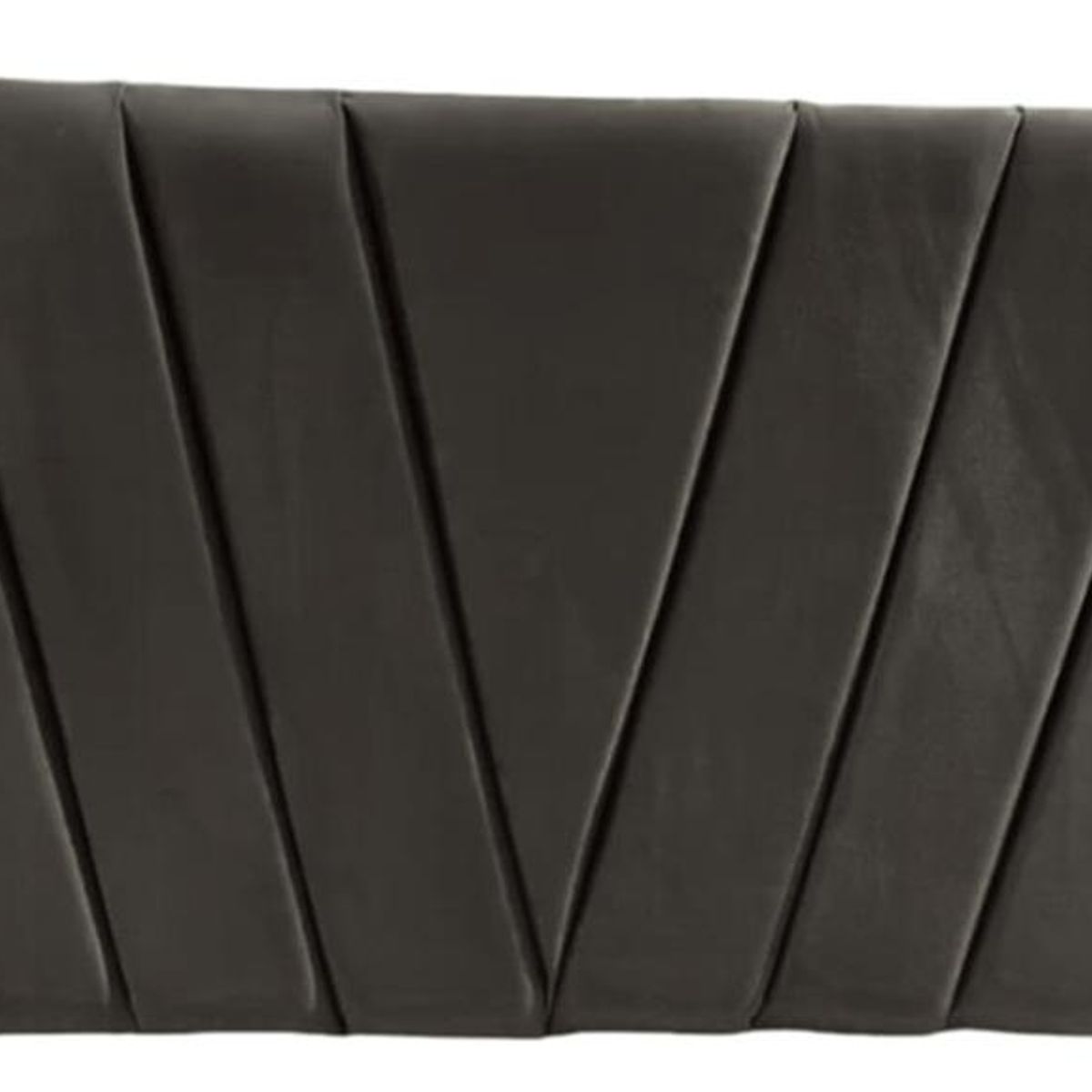 IMPORTCLICK - Respaldo Moderno Lineal En V 2 Plazas 150x60 CM Gris Oscuro Felpa