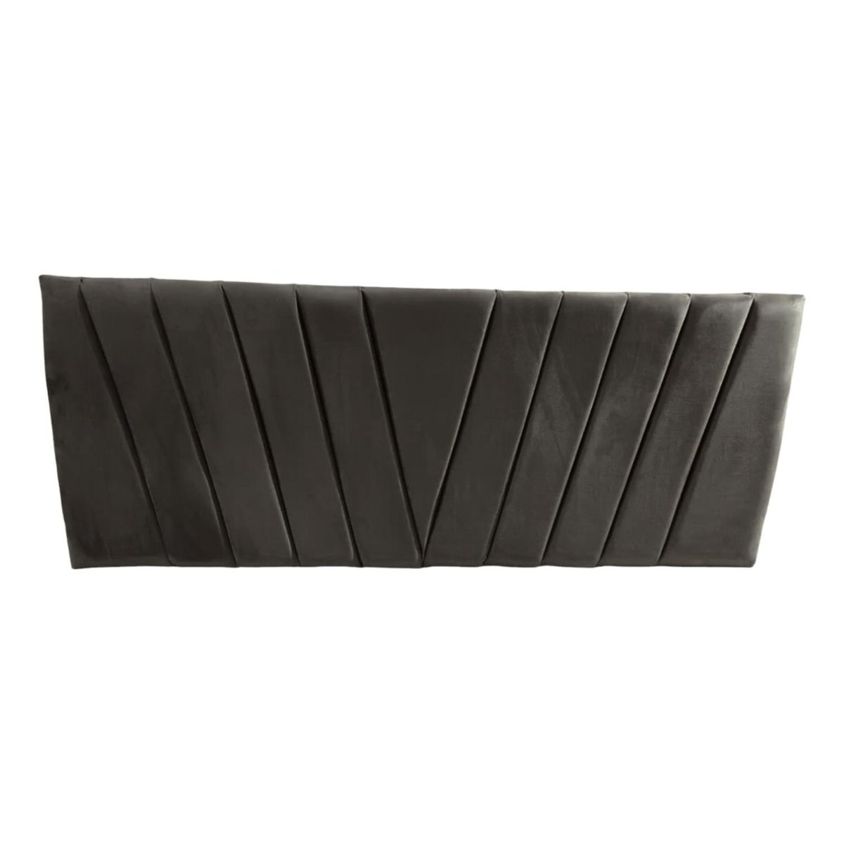 IMPORTCLICK - Respaldo Moderno Lineal En V 2 Plazas 150x60 CM Gris Oscuro Felpa
