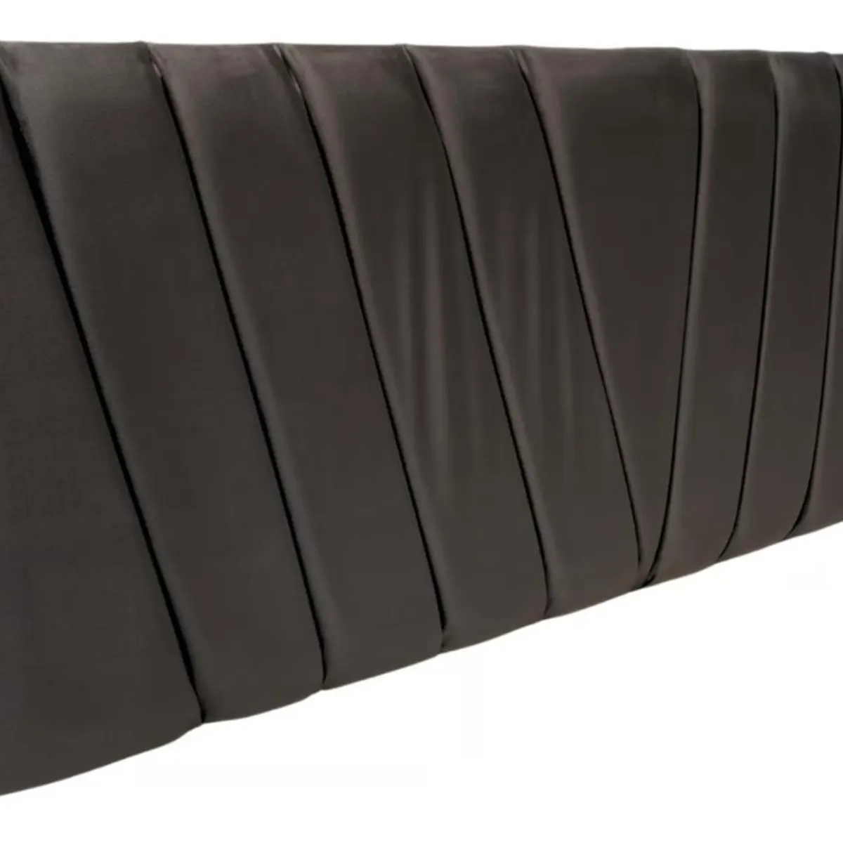 IMPORTCLICK - Respaldo Moderno Lineal En V 2 Plazas 150x60 CM Gris Oscuro Felpa