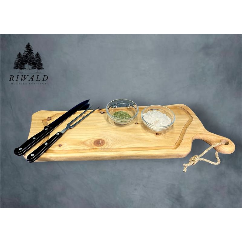 GENERICO - Tabla Para Picar Ciprés 56cmx3cmx22cm