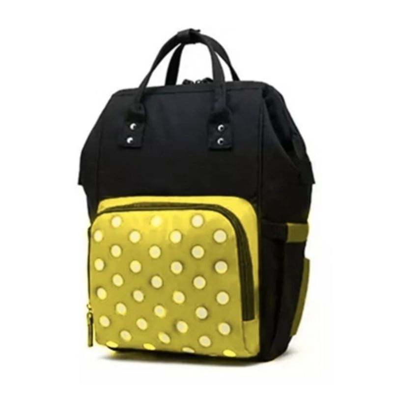 GENERICO - Mochila Bolso Pañalera Maternal Diseño Minnie Mouse amarillo