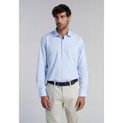 FEROUCH - Camisa Jacquard Giorgia Sc Celeste