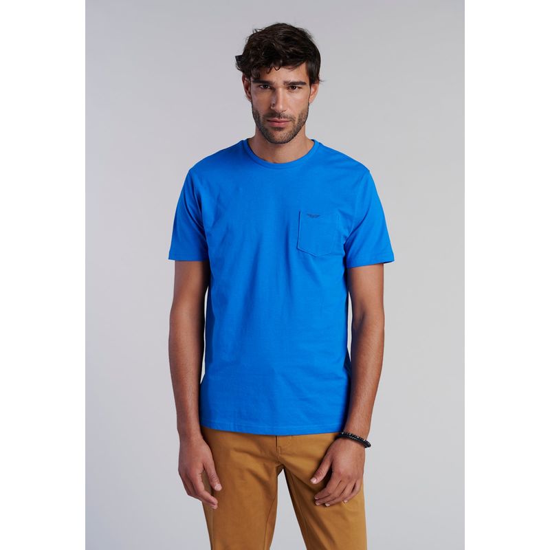 FEROUCH - Polera Bolsillo Houston Celeste Ferouch