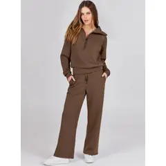 TIOZONEY - Conjunto de para mujer - Marrón