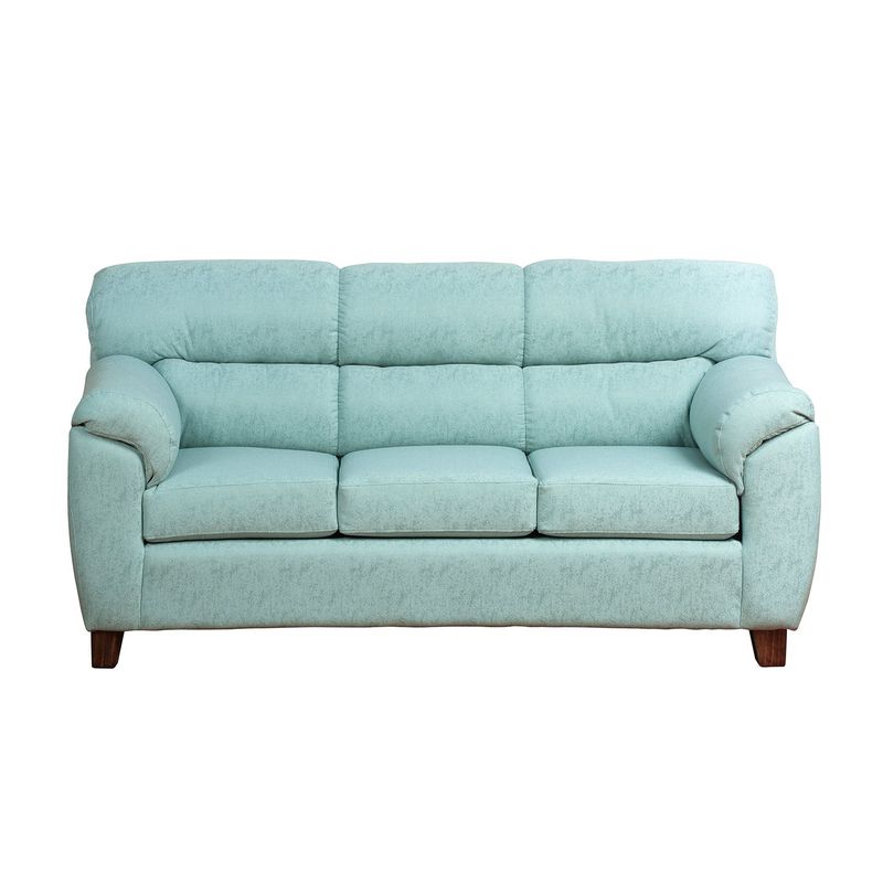 MUEBLES AMERICA - Sofá Ivannia 3 Cuerpos Lino Sidelli Verde Claro