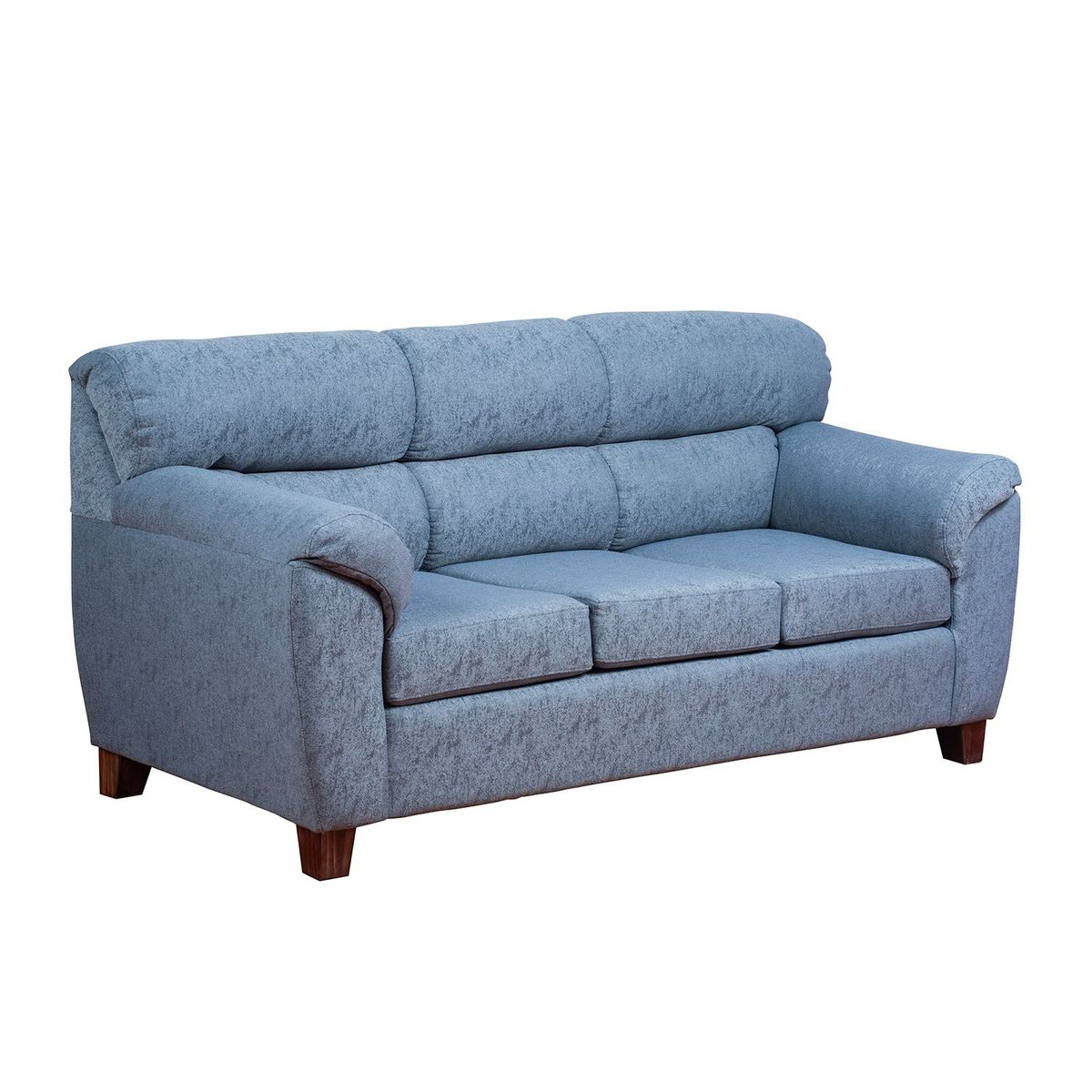MUEBLES AMERICA - Sofá Ivannia 3 Cuerpos Lino Sidelli Azul Petróleo