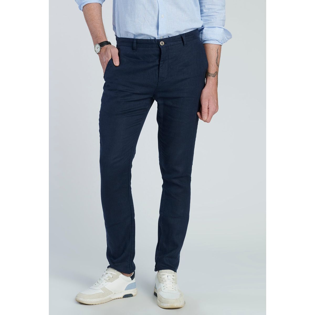 NEW MAN - Pantalon Berlin Azul New Man