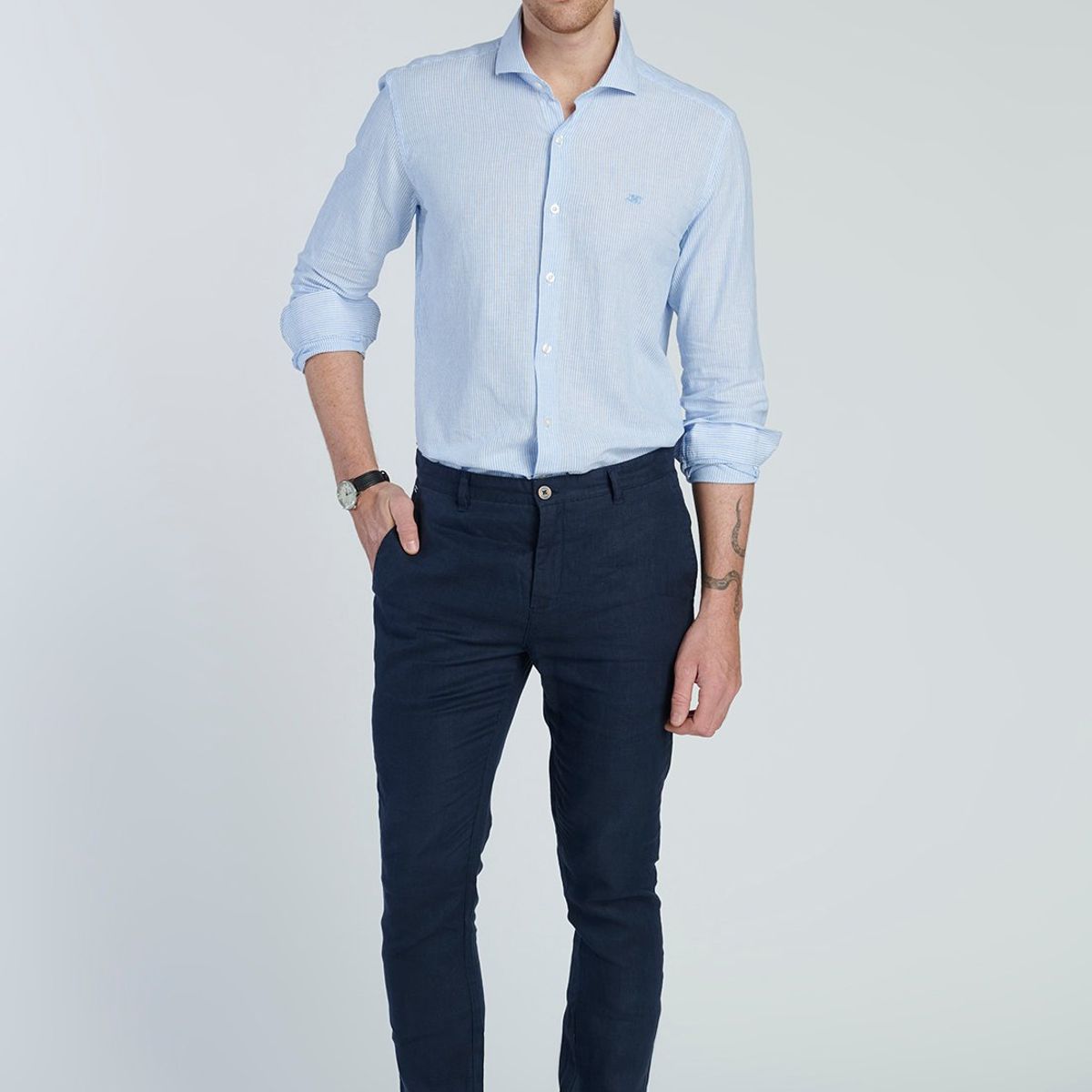NEW MAN - Pantalon Berlin Azul New Man