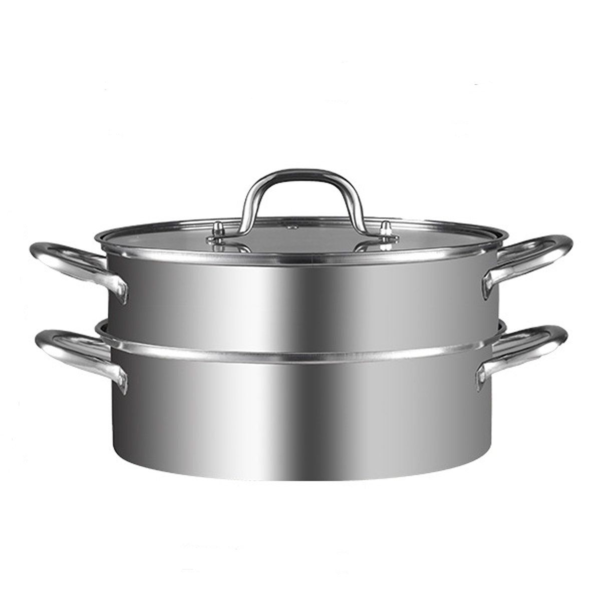 BLUEDREAMER - Batería Set De Vaporeras Acero Inoxidable 2 niveles con tapa 28 cm