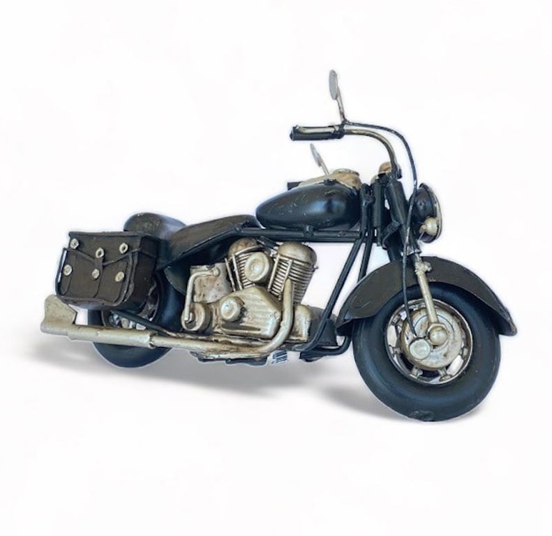Moto A Escala Tipo Harley Decoracion Vintage En Fierro