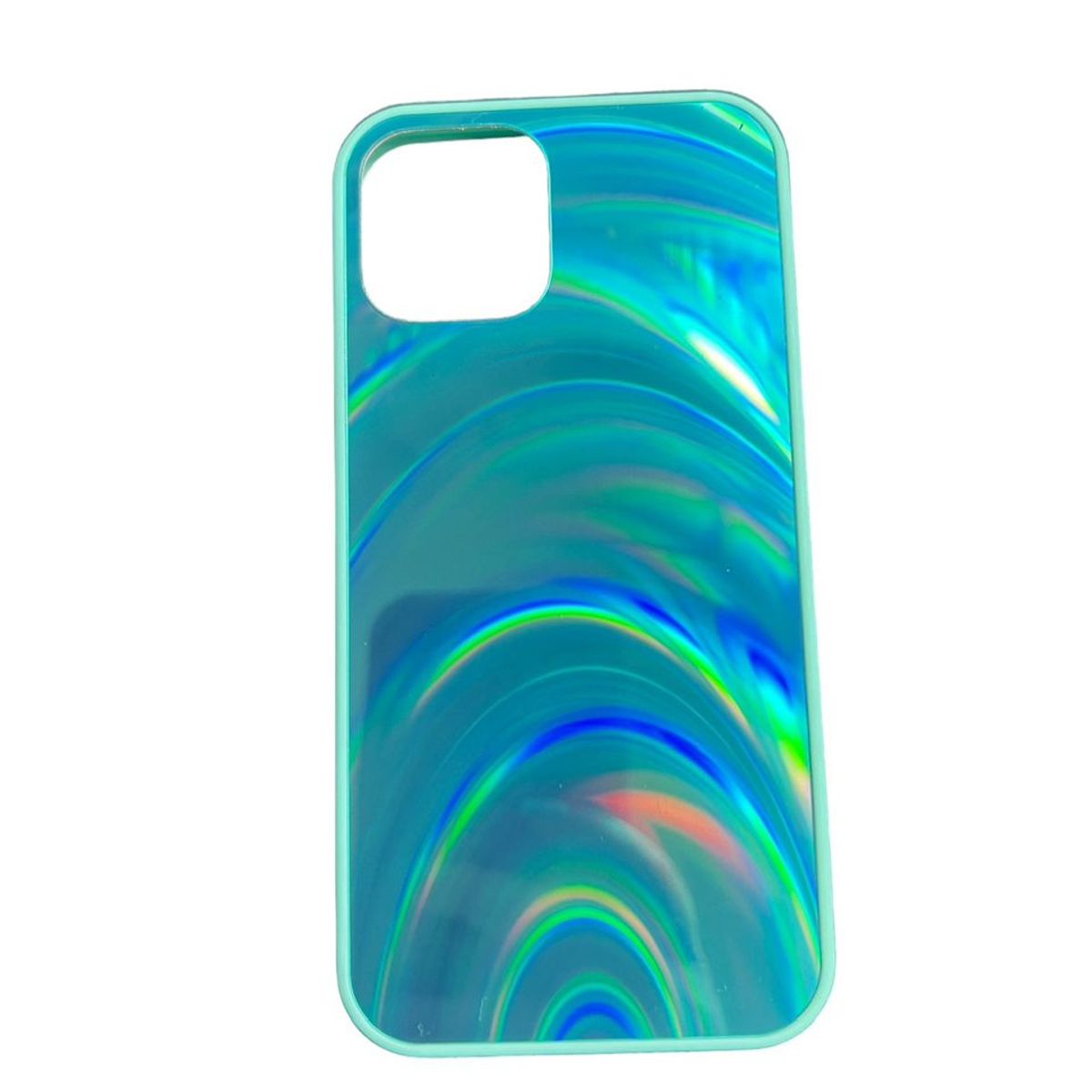 GENERICO - Funda Acrílico Brillante Para iPhone 12 -12 Pro-TURQUESA