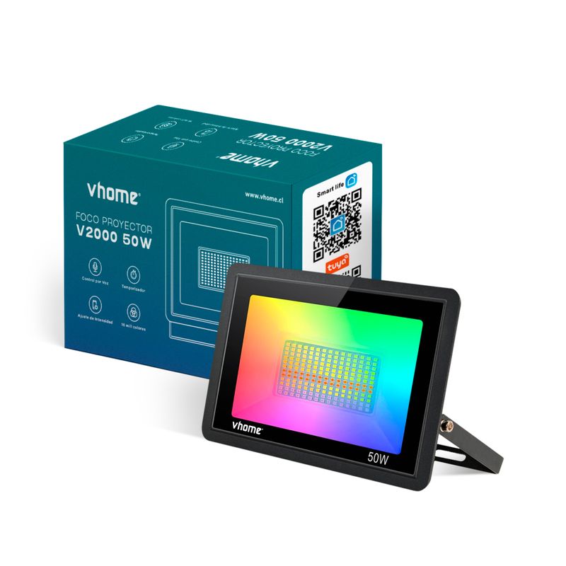 VHOME - Foco Proyector Wifi Rgb Vhome V2000 50W Alexa Google Vshop