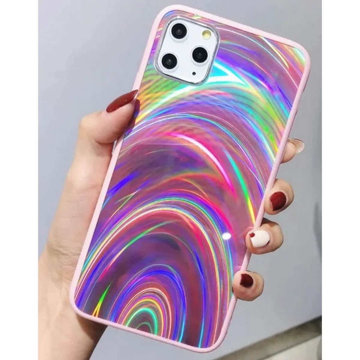 GENERICO - Funda Acrílico Brillante Para iPhone 12 -12 Pro-BLANCO