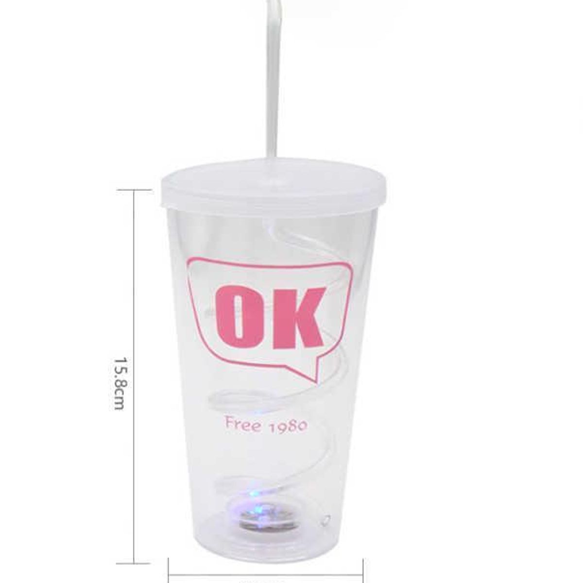 GENERICO - Vaso Plastico con Bombilla