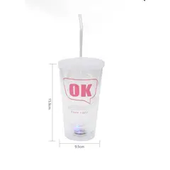GENERICO - Vaso Plastico con Bombilla