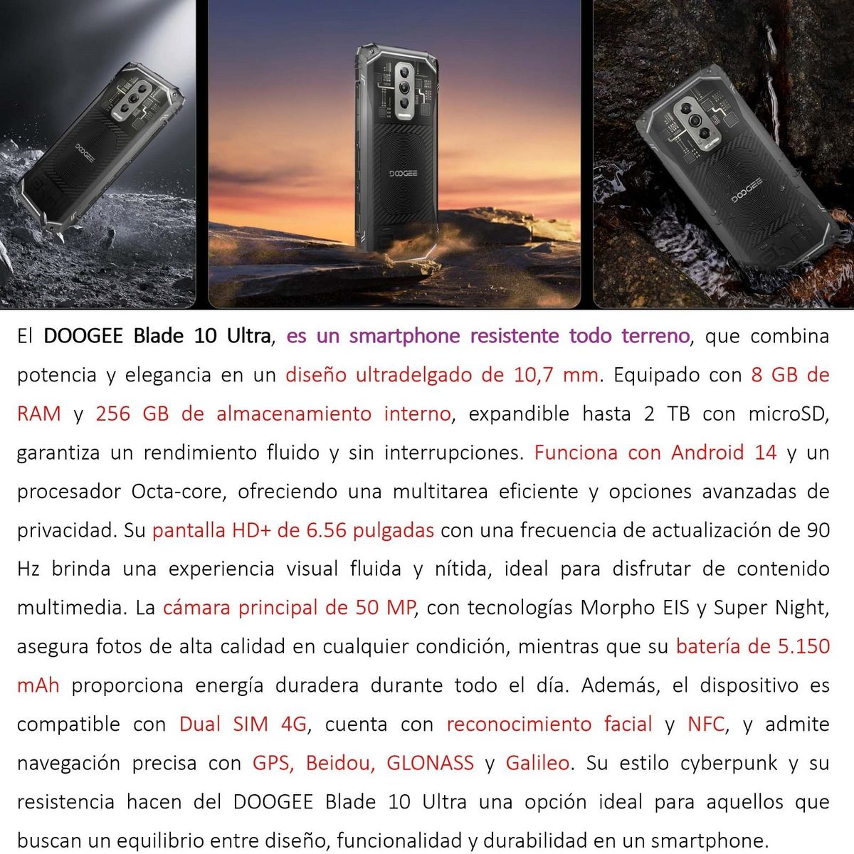 DOOGEE - DOOGEE Blade 10 Ultra - Smartphone Resistente Golpes y Agua