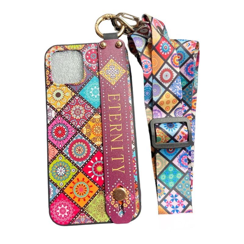 GENERICO - Funda Estampada Con Accesorios Para iPhone 12-ETERNITY