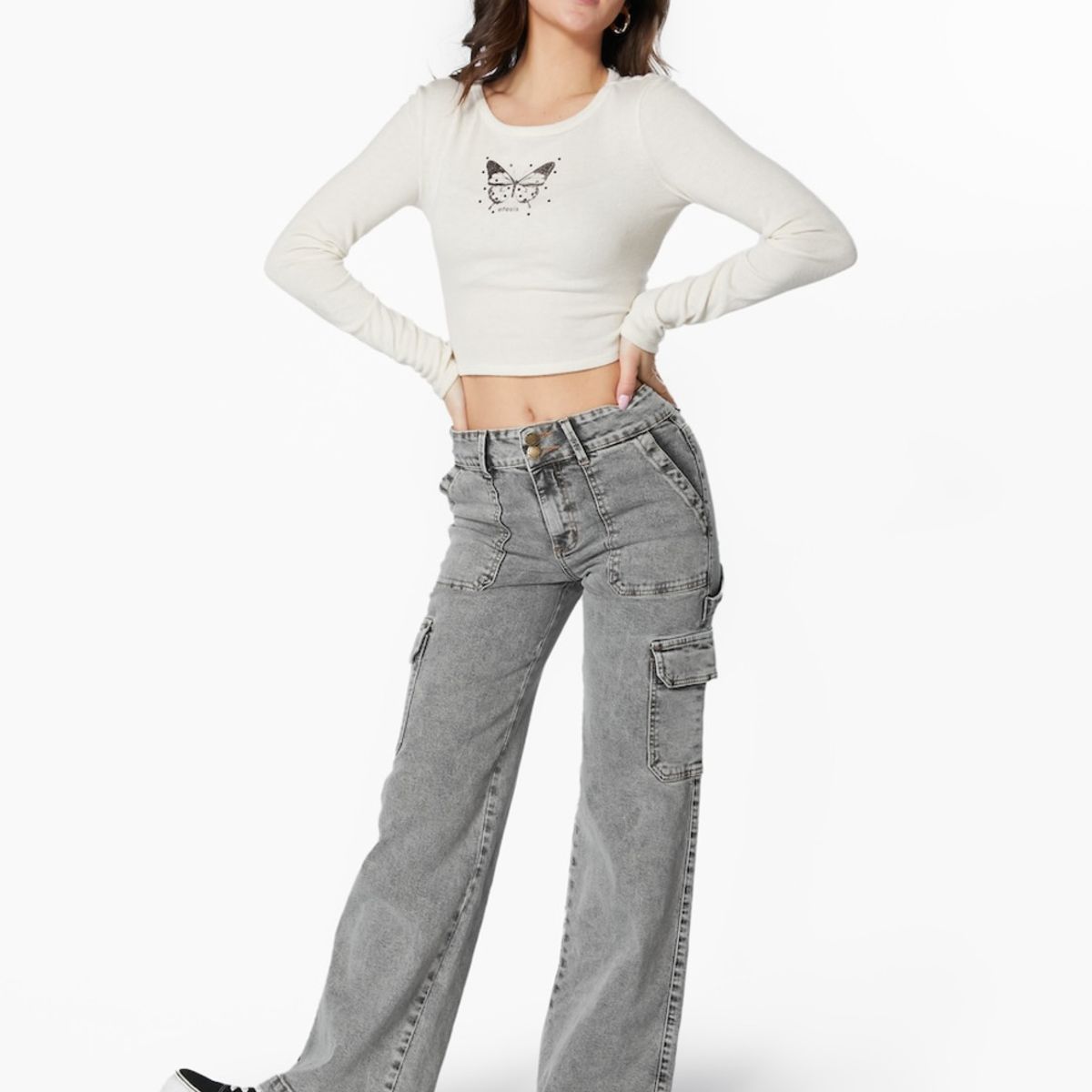 EFESIS - Jeans Palazzo Tiro Medio Mujer Efesis