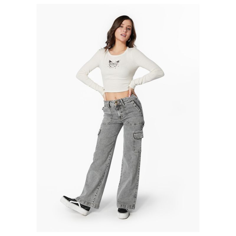 EFESIS - JEANS NAOS PALAZZO CARGO GREY EFESIS