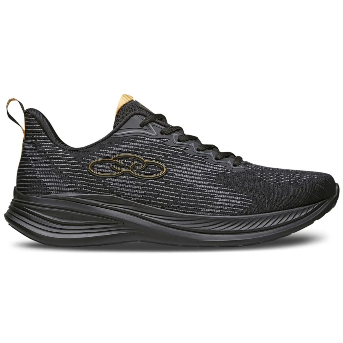OLYMPIKUS - Zapatilla Hombre Marte Negro/Dorado