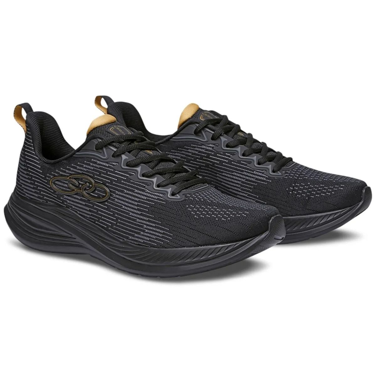 OLYMPIKUS - Zapatilla Hombre Marte Negro/Dorado
