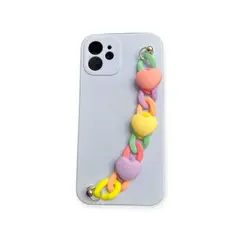 GENERICO - Funda De Silicona Con Cadena Para iPhone 12-LILA