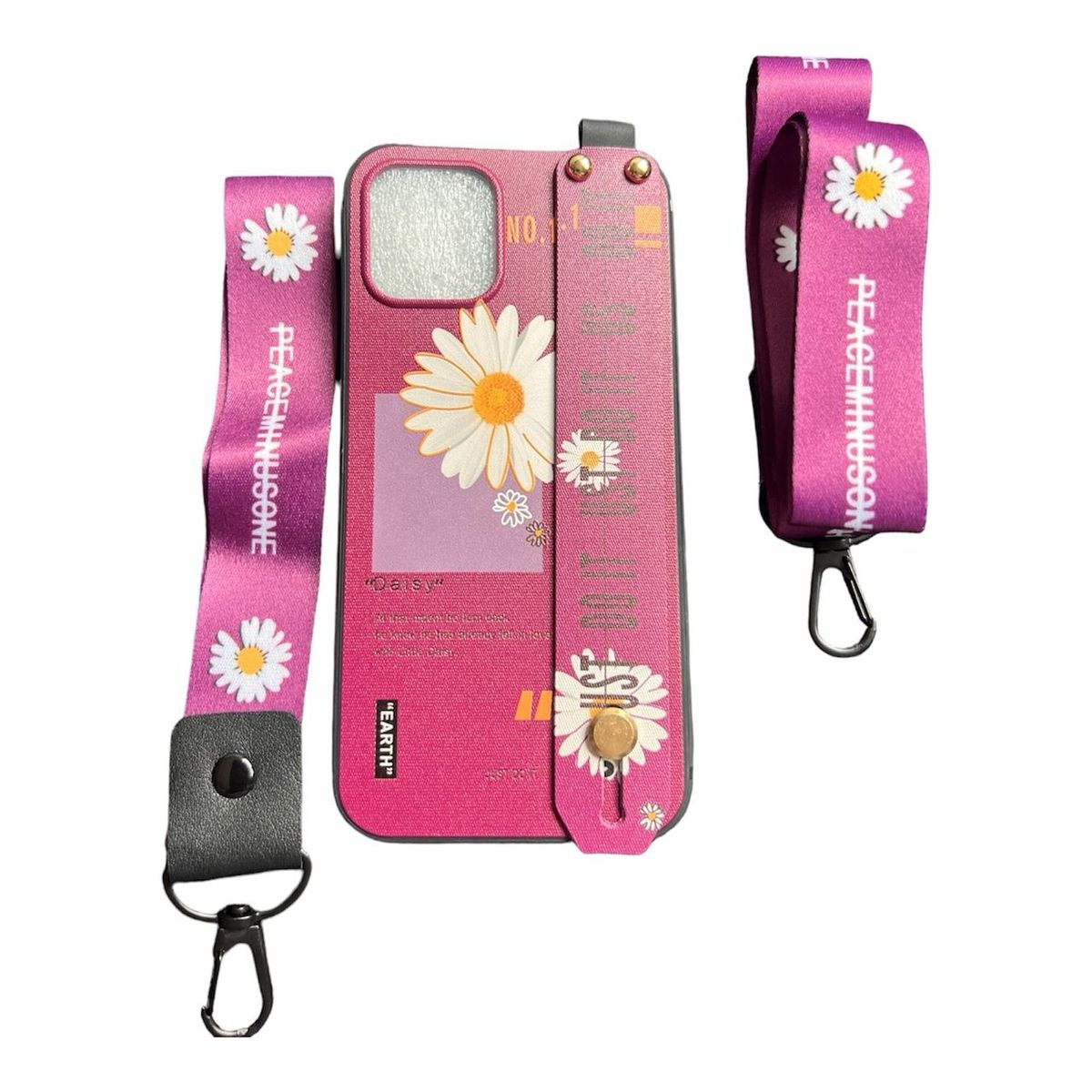 GENERICO - Funda Estampada Con Accesorios Para iPhone 12-ROJO