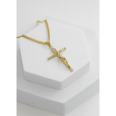 Imagen 2 del producto Colgante Cristo Madero Grande Oro Laminado 18k