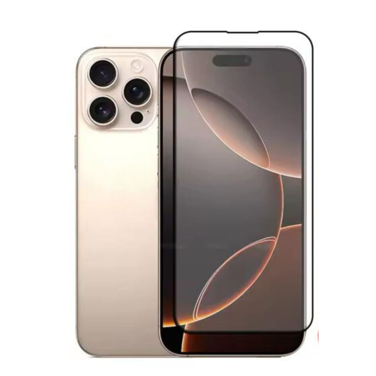 GENERICO - Lamina Mica Vidrio Templado Completa Para iPhone 16 Pro Max