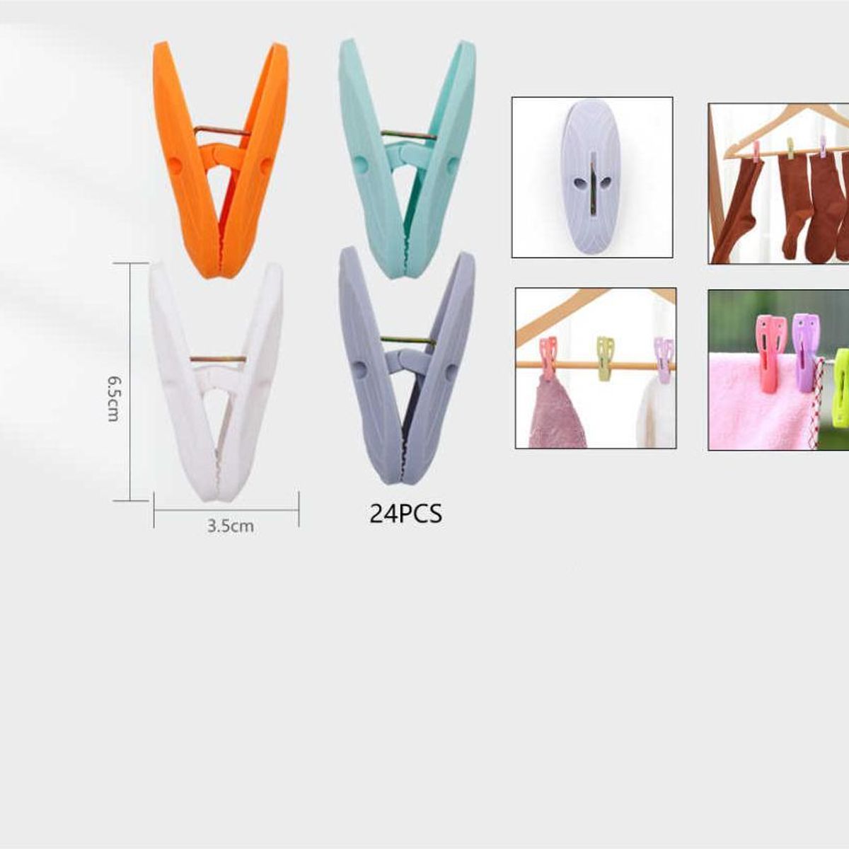 GENERICO - Pinza para Ropa 24 pcs