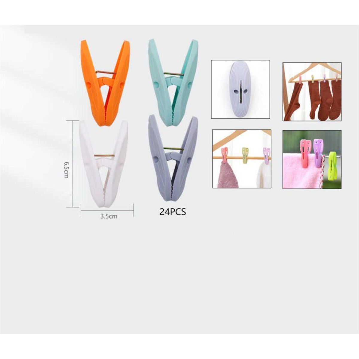 GENERICO - Pinza para Ropa 24 pcs