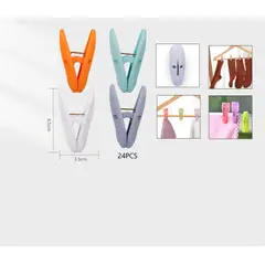 GENERICO - Pinza para Ropa 24 pcs