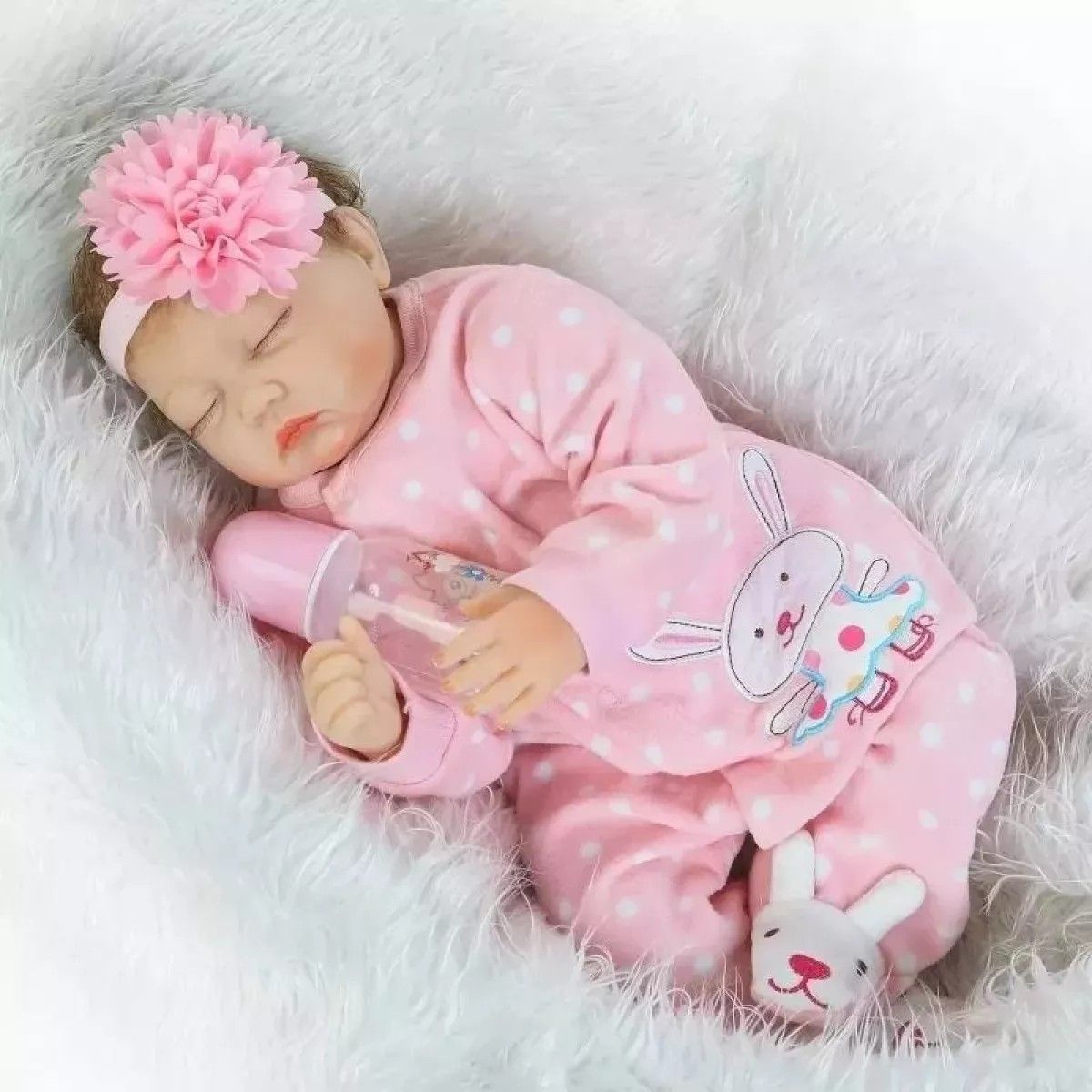 MUNDO MAGIA - 55cm Muñeca De Bebé Reborn Bebé Niña De Silicona Y Algodón