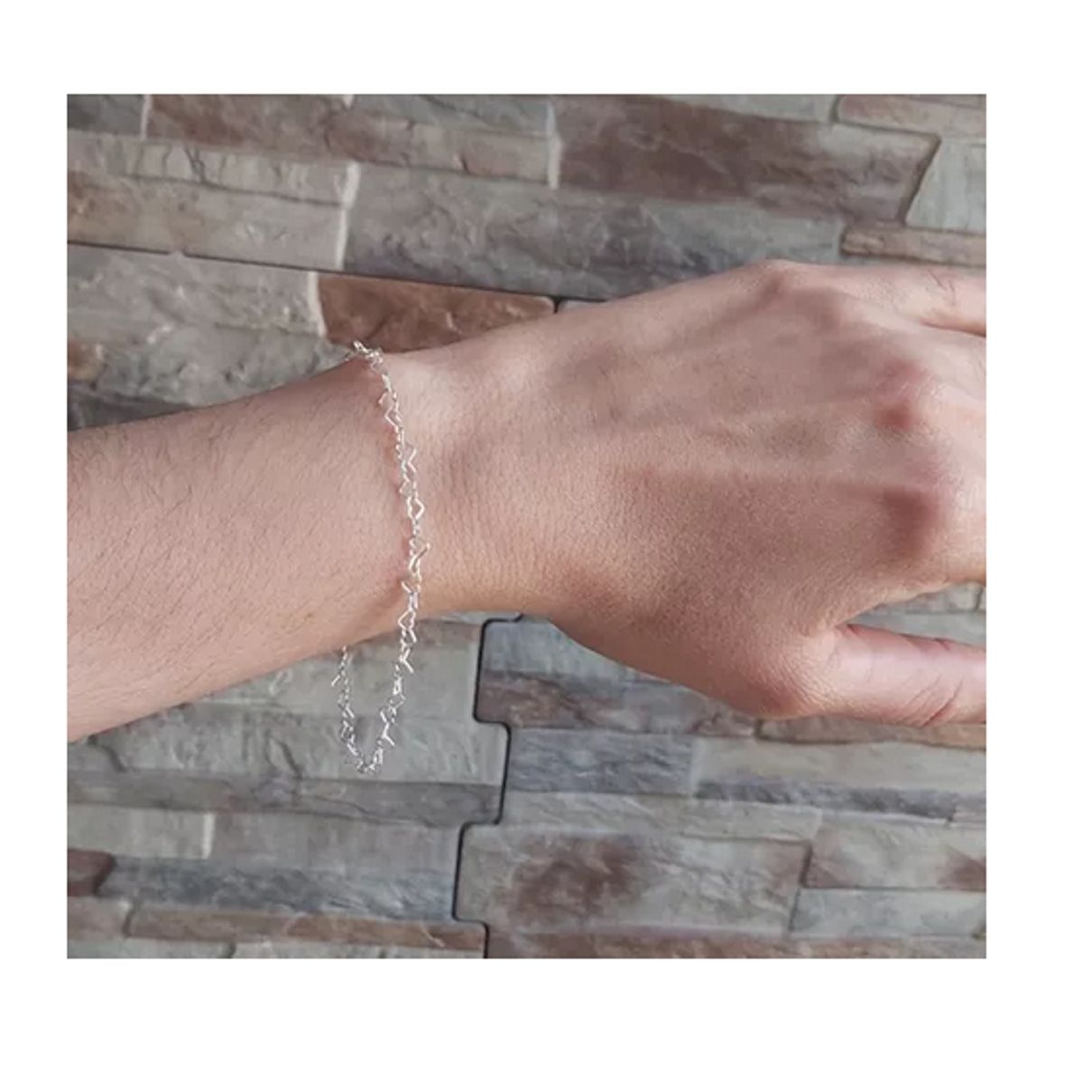 GENERICO - Pulsera Mujer Corazones Plata Italiana 925