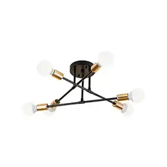 IMPORTCLICK - Lámpara Techo Colgante Iluminación 6 Focos E27 - Negro