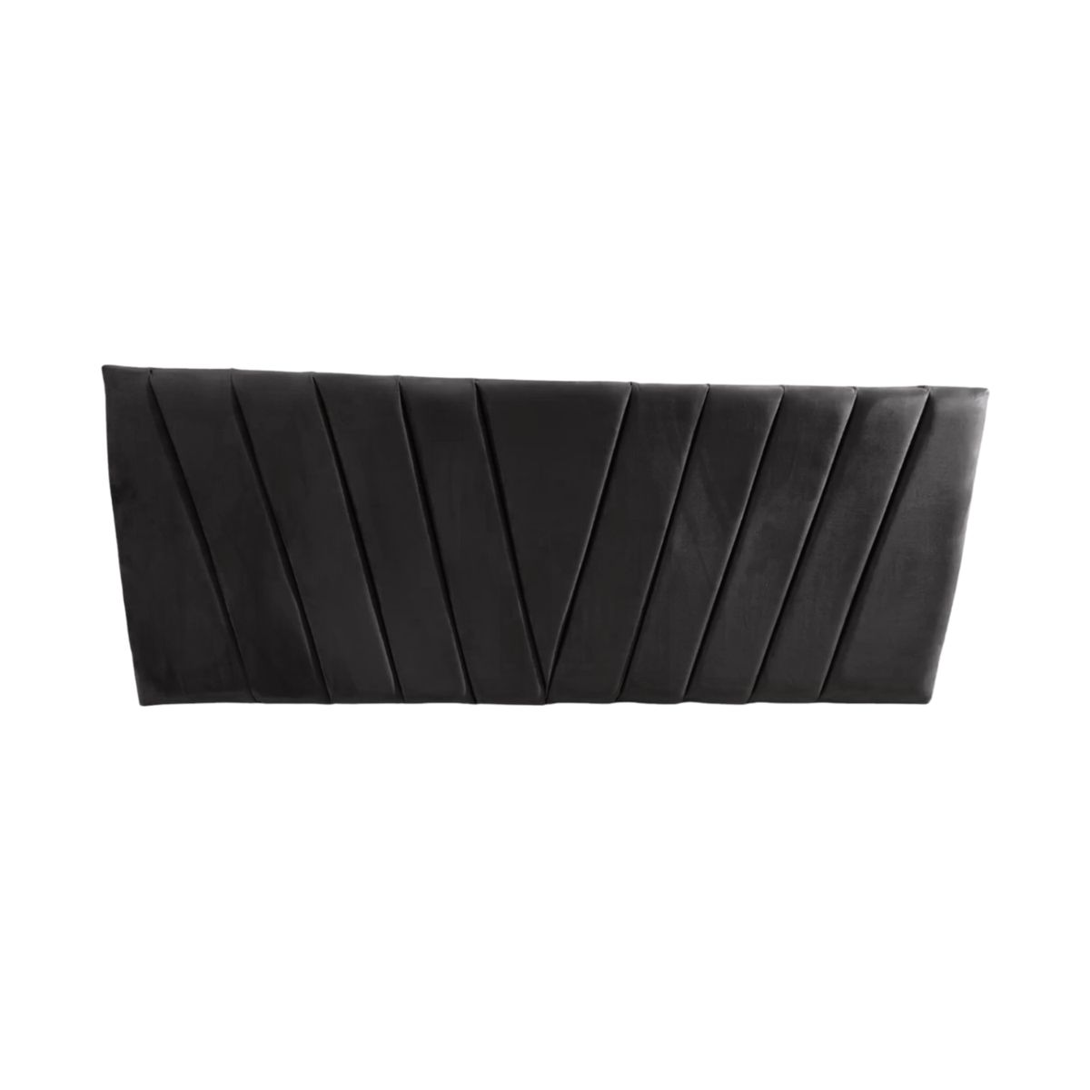 IMPORTCLICK - Respaldo Elegante 1 Plaza Capitone En V 105x60 CM Negro Felpa IMPORTCLICK