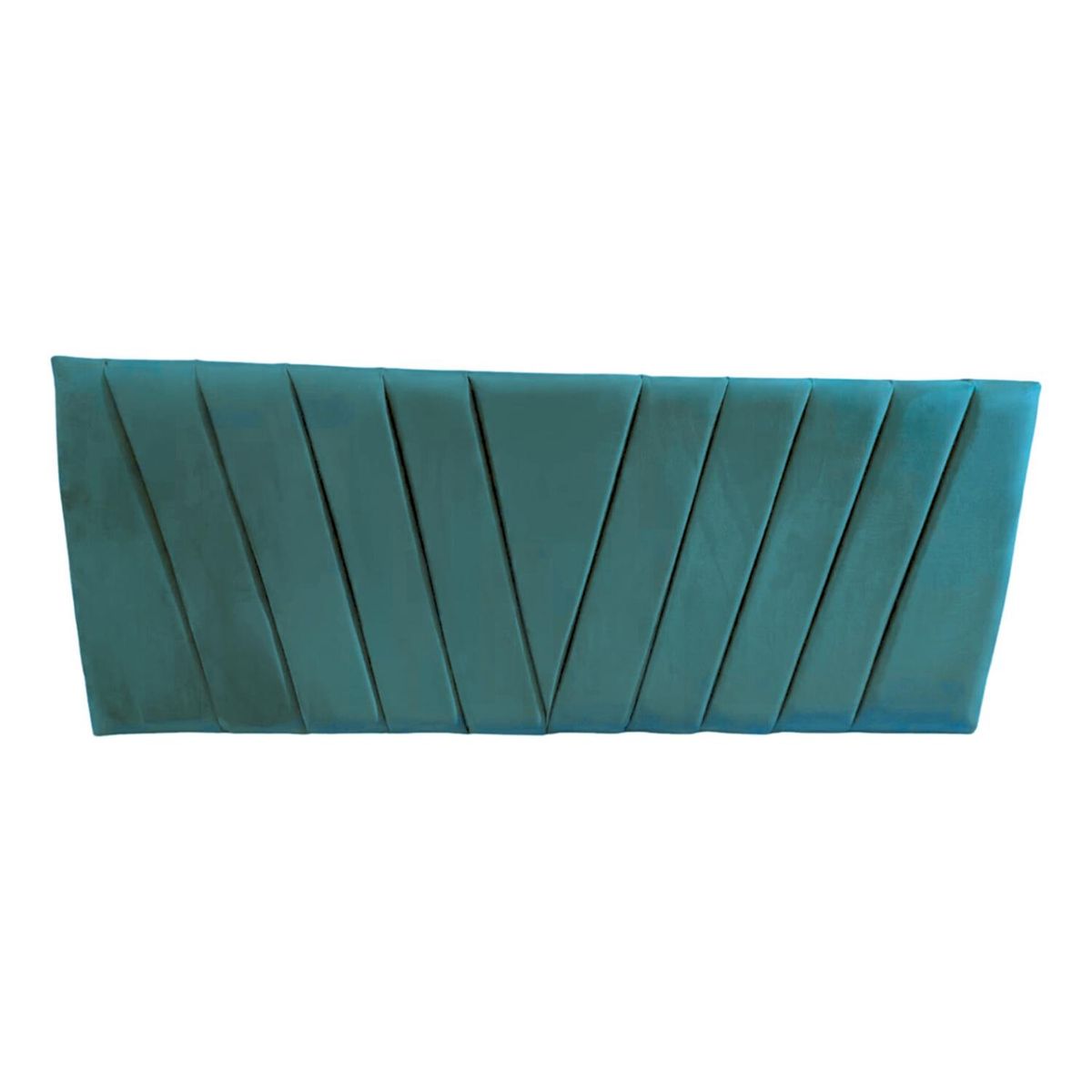 IMPORTCLICK - Respaldo Elegante King Capitone En V 180x60 CM Turquesa Felpa IMPORTCLICK