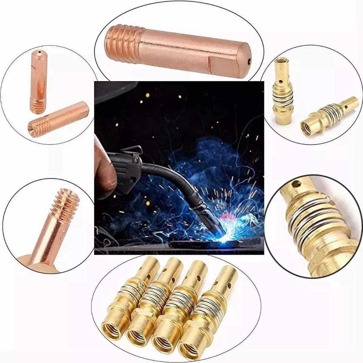 MUNDO MAGIA - 19 Puntas De Contacto De Soldadura Mig/mag 0,8 Mm M6 Boquill...