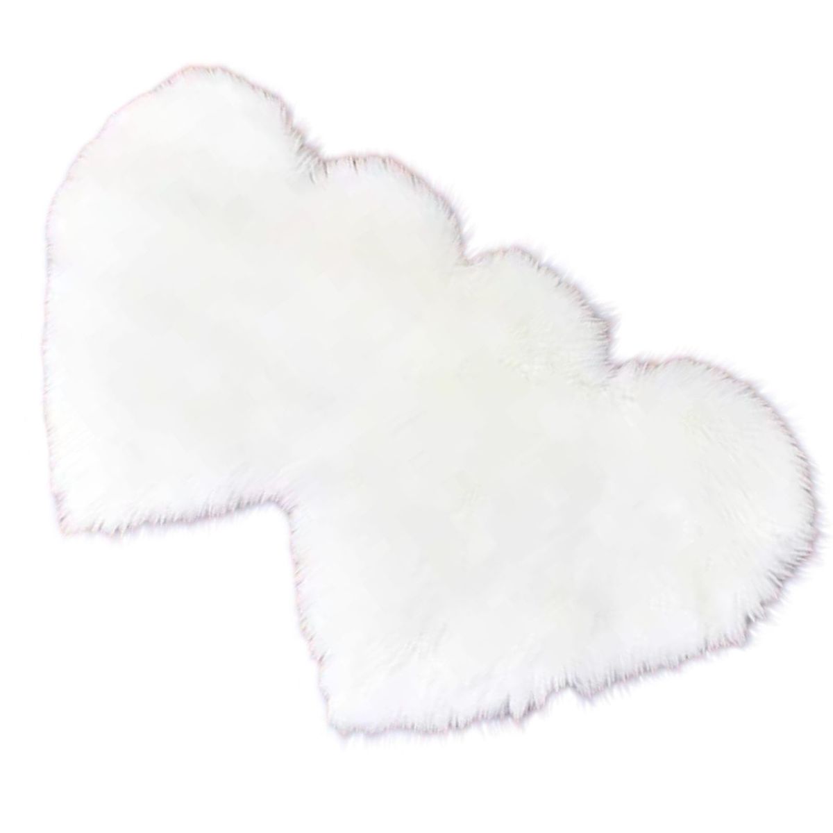 GENERICO - Alfombra Corazón Pelo Largo - Diseño Romántico C4