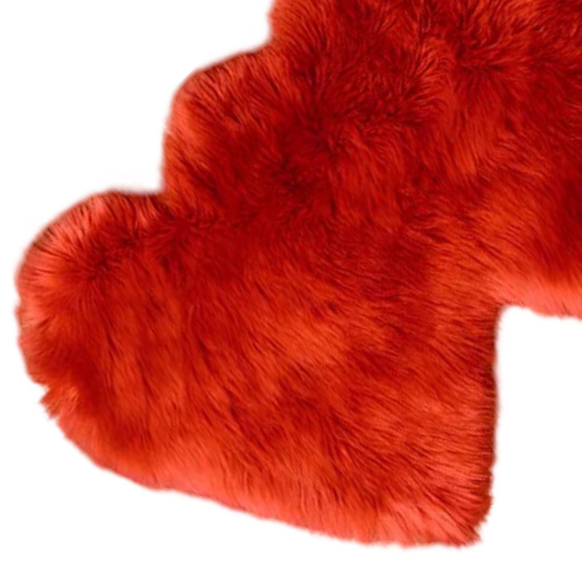 GENERICO - Alfombra Corazón Pelo Largo - Diseño Romántico C3