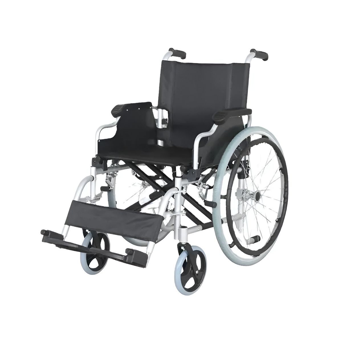MEDICALTEC - Silla de Ruedas Manual Apoya Brazos Abatibles KY903LB-46 Aluminio