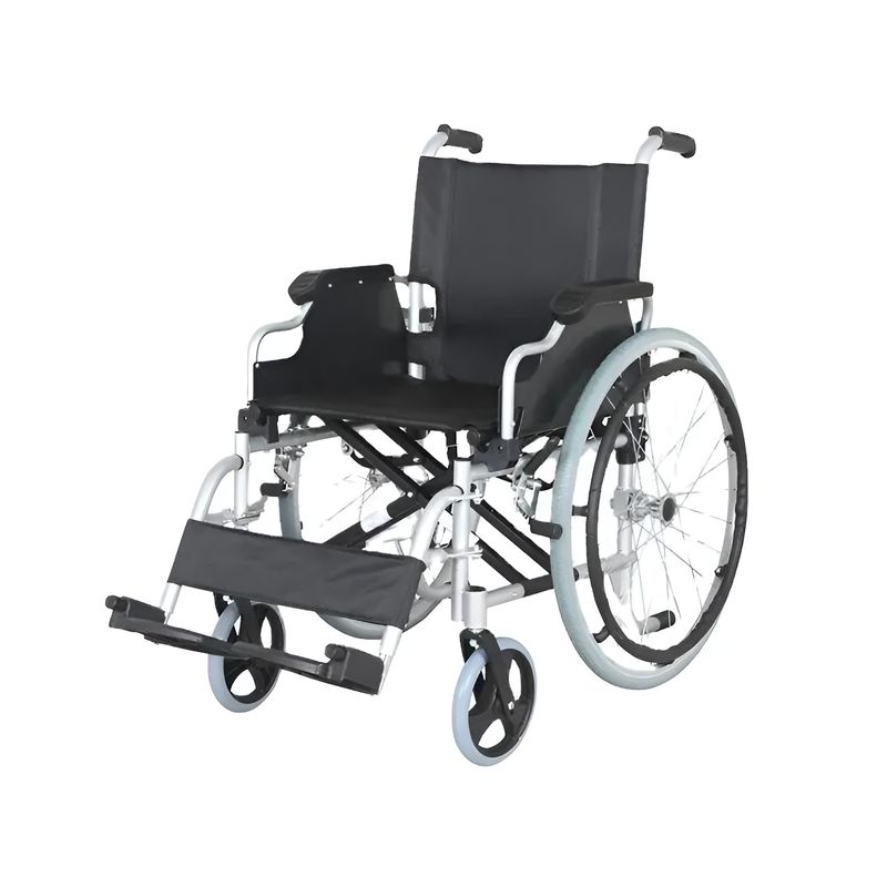 MEDICALTEC - Silla de Ruedas Manual Apoya Brazos Abatibles KY903LB-46 Aluminio