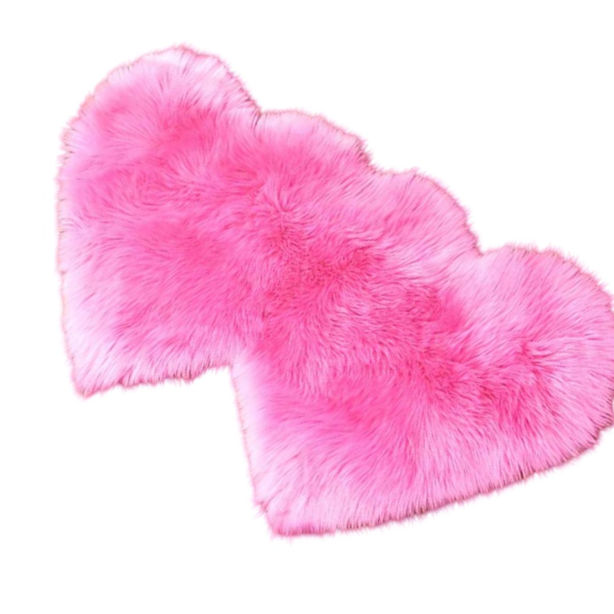 GENERICO - Alfombra Corazón Pelo Largo - Diseño Romántico C6