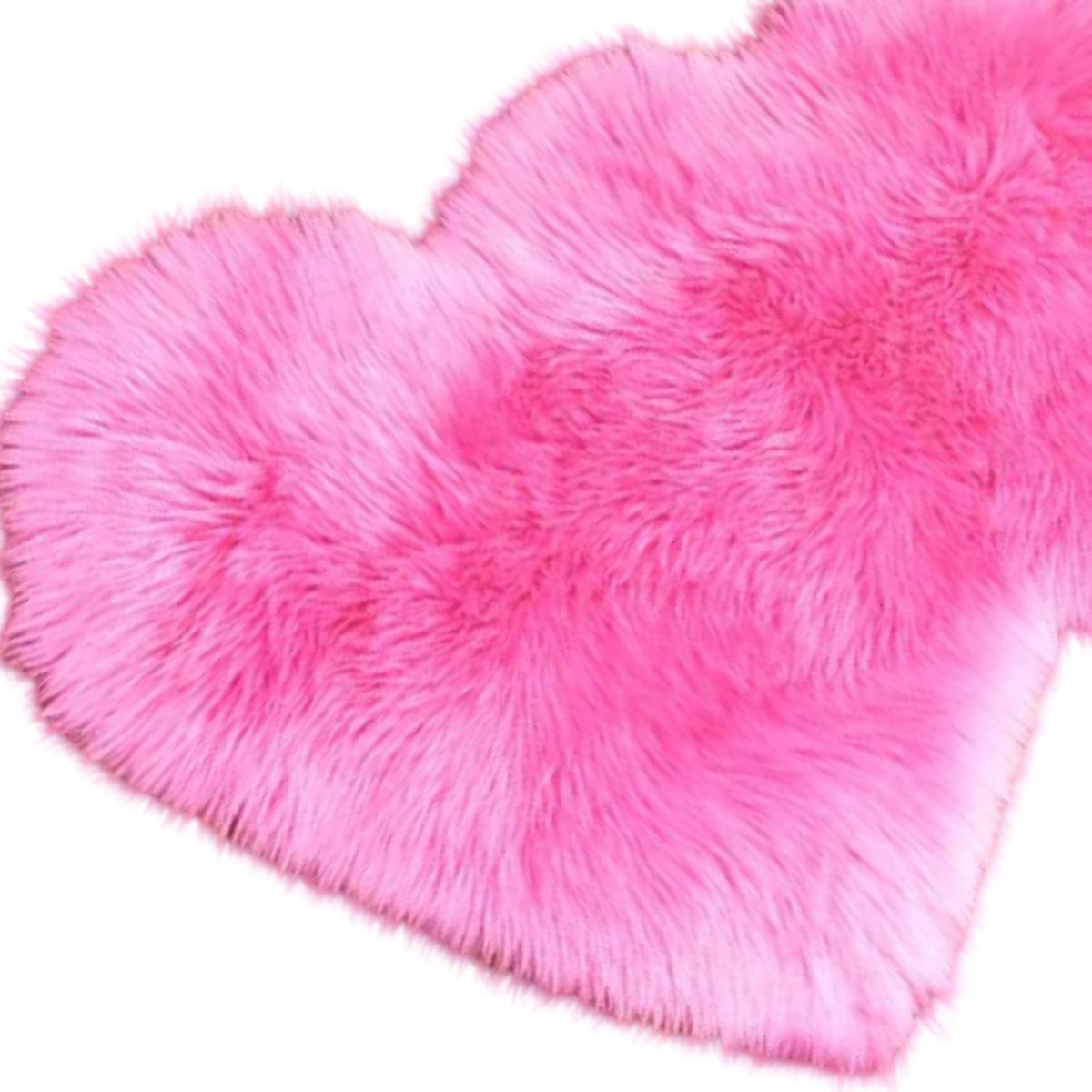 GENERICO - Alfombra Corazón Pelo Largo - Diseño Romántico C6