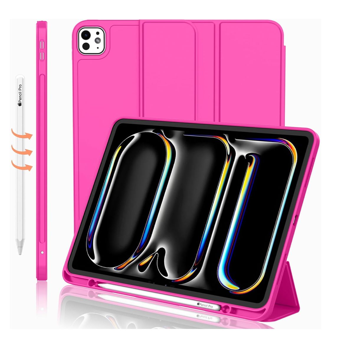 JOIGO - Funda Smart Cover Para iPad Pro 11 M4 2024 Con Ranura Fucsia